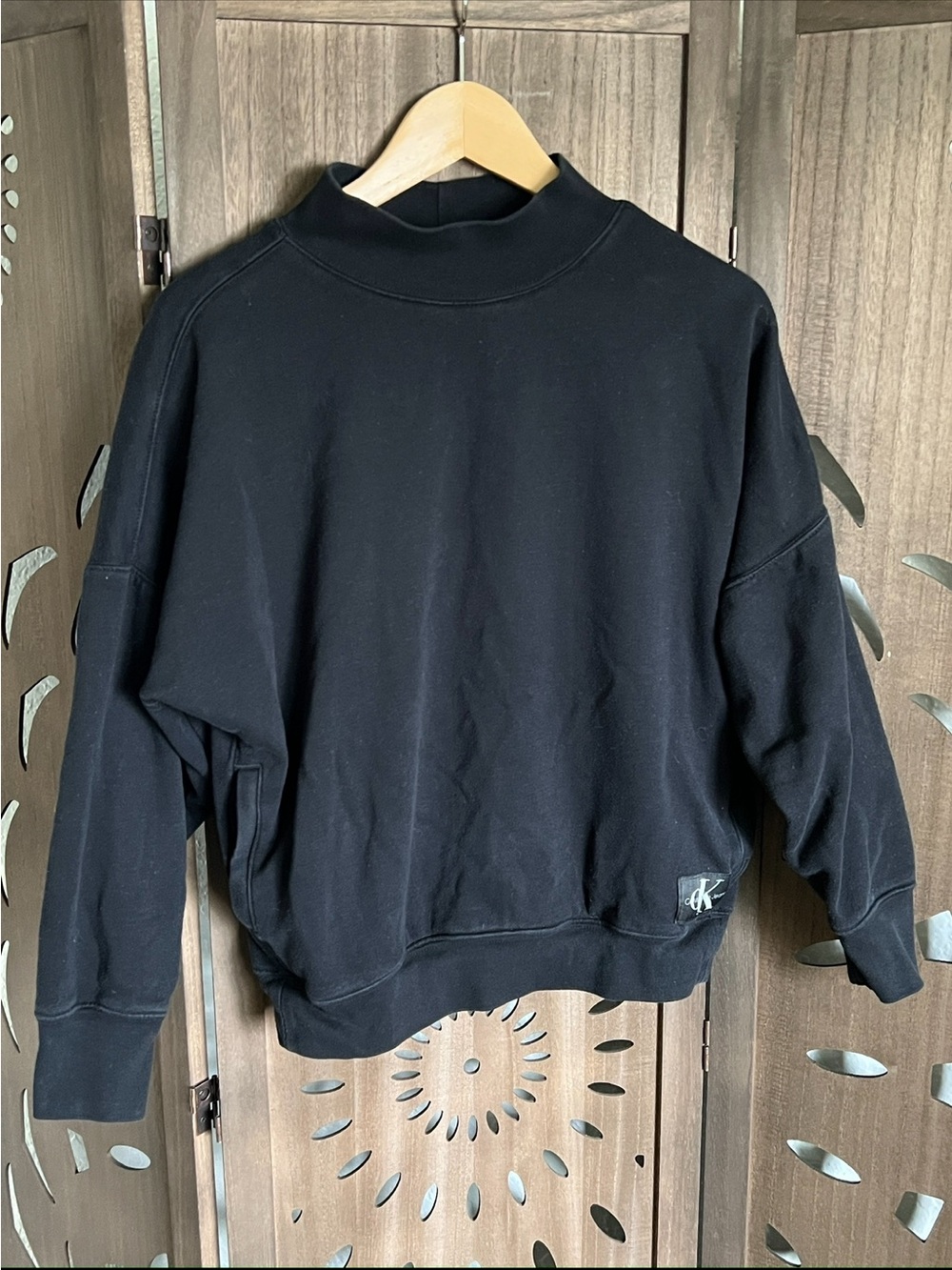 Calvin Klein Jeans Black Crewneck Mockneck Sweater